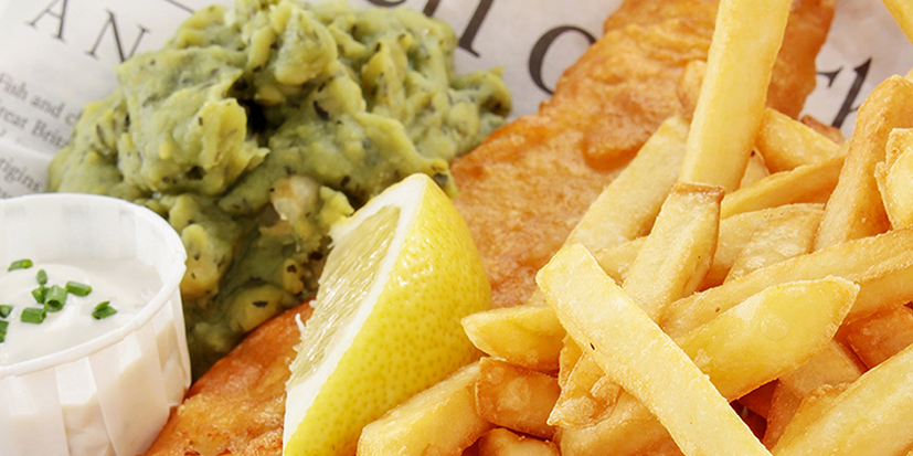Fish and chips dish