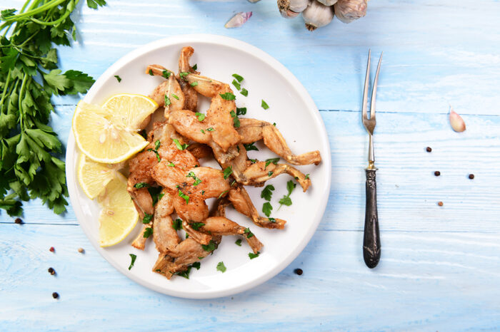 Fried frog legs