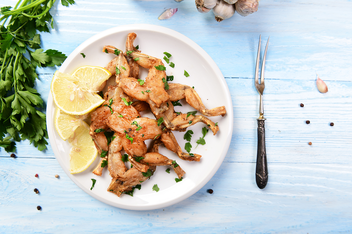 Fried frog legs