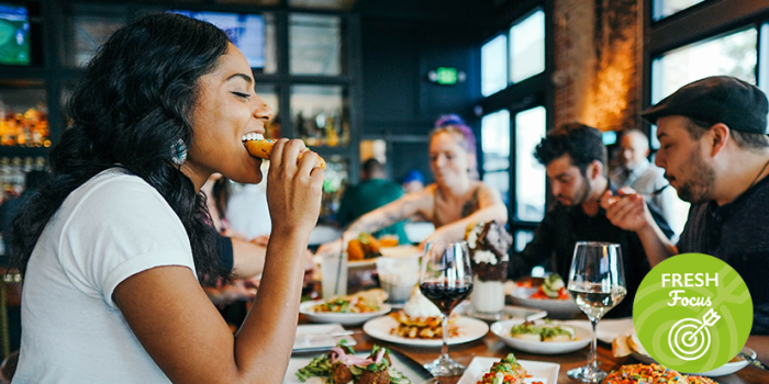 eating out in a restaurant