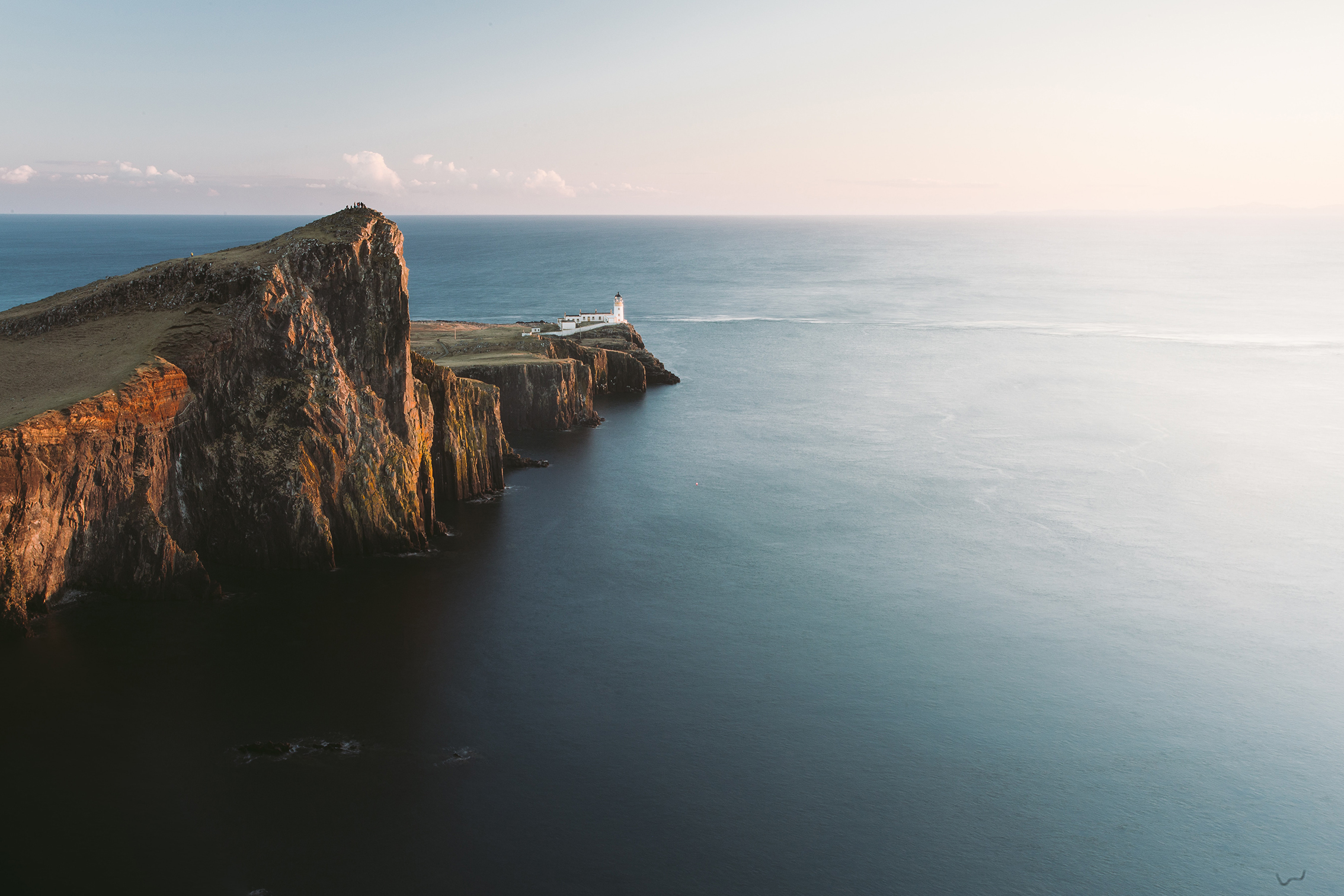 Ocean with landscape