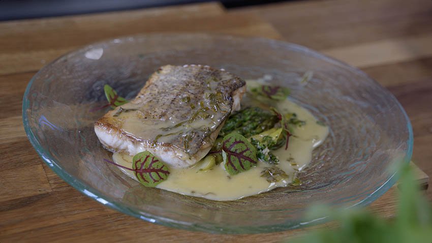 Pan fried hake dish