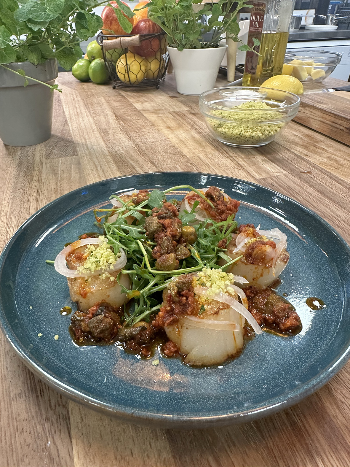 Pan seared scallops