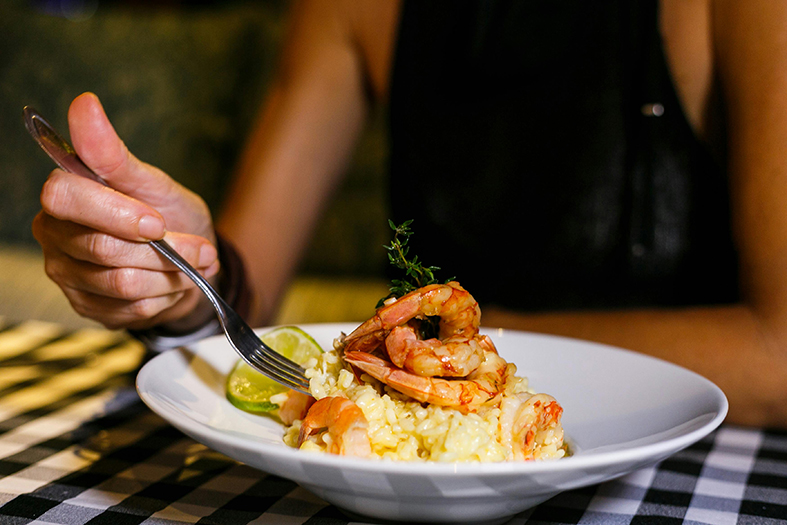 risotto with prawns and mussels