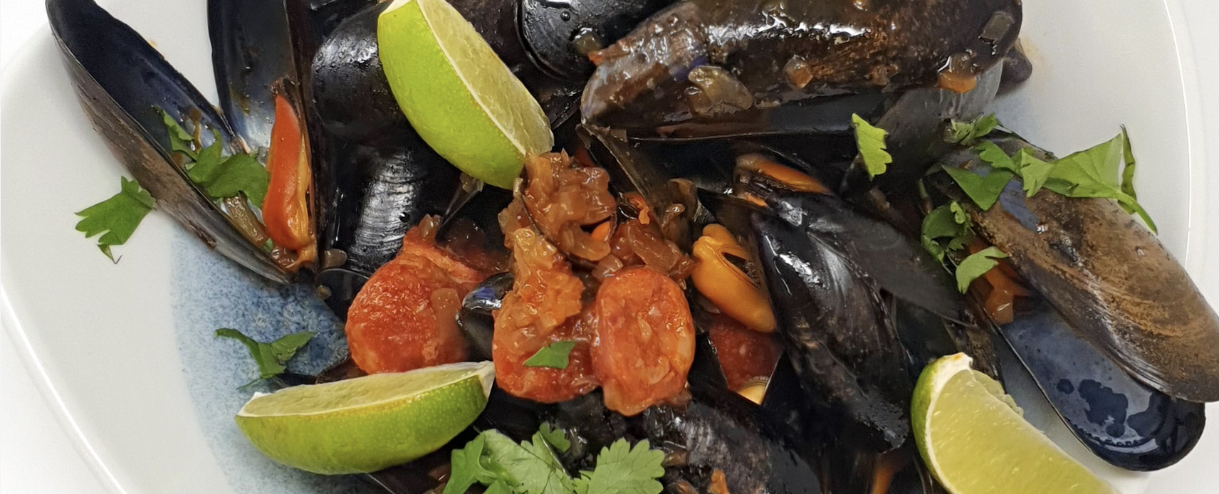 Mussels with rose harissa dish