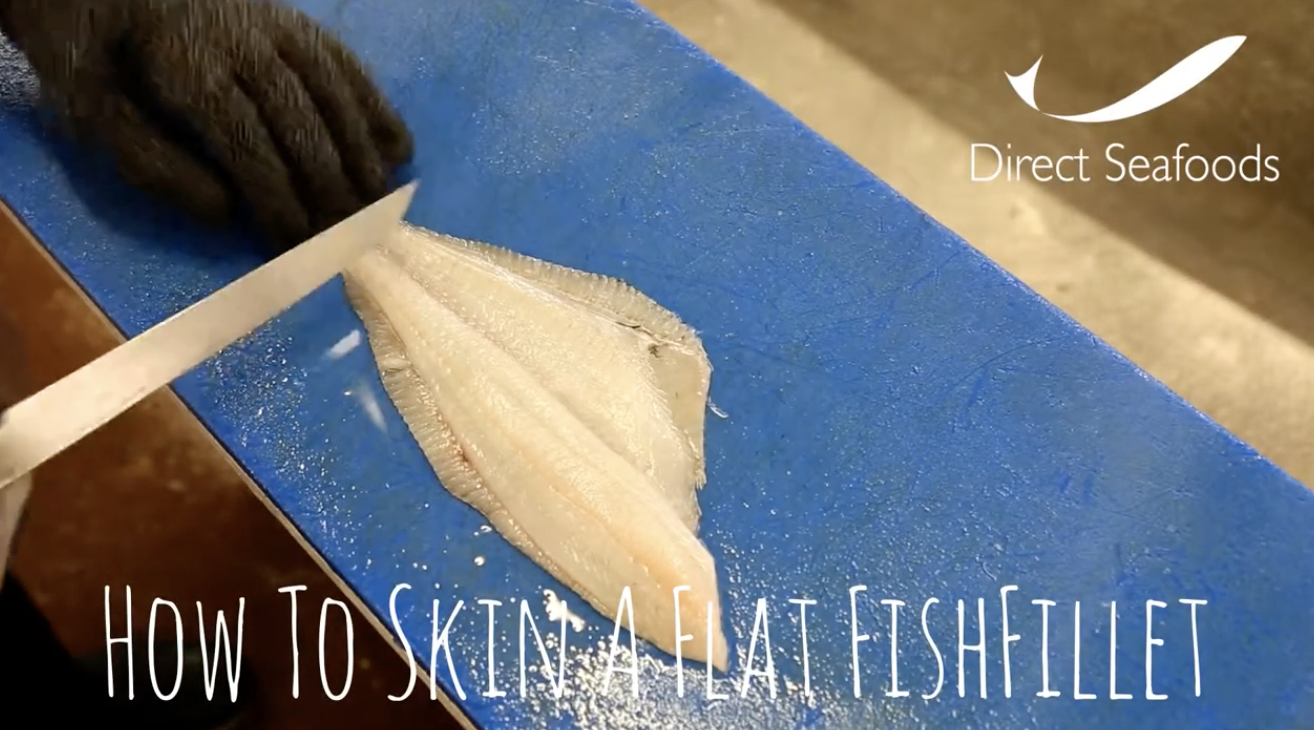 Direct Seafoods filleting tutorial: How to skin a flat fish fillet
