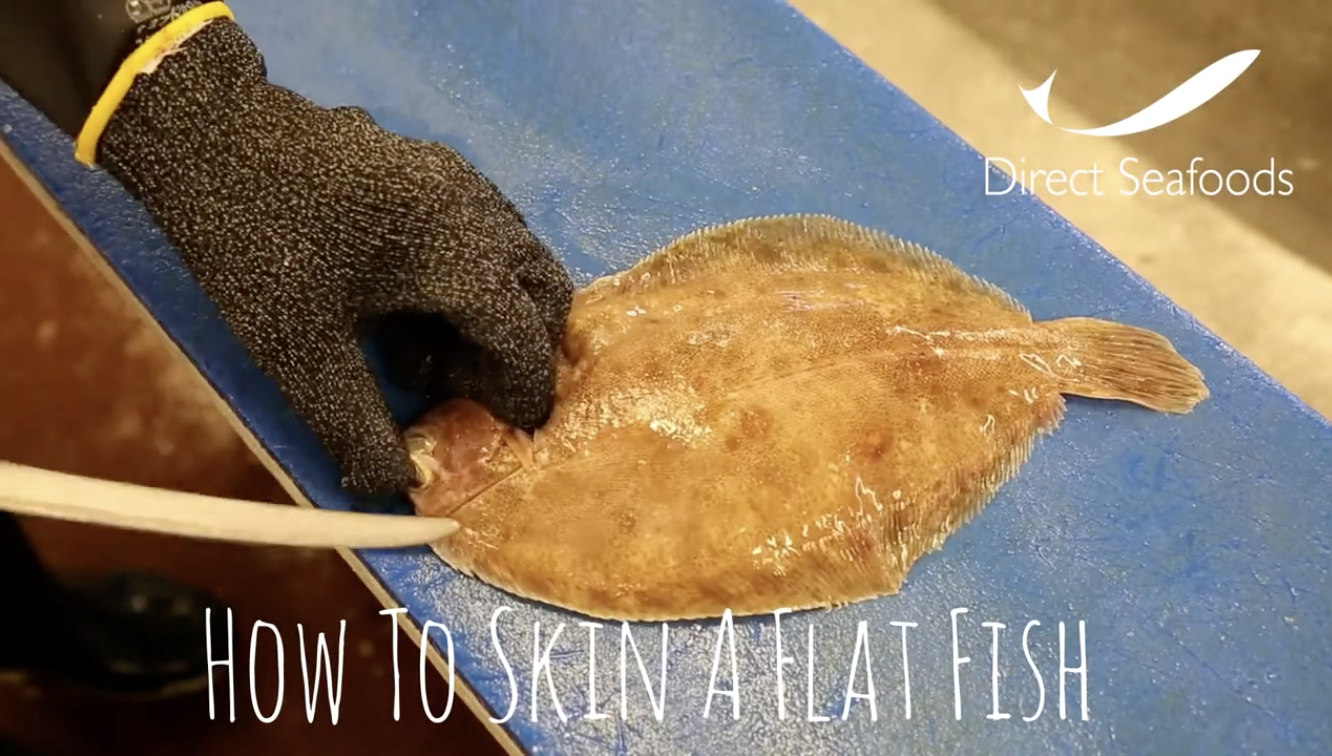 Direct Seafoods filleting tutorial: How to skin a whole flat fish 