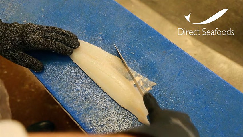 How to skin a round fish fillet: