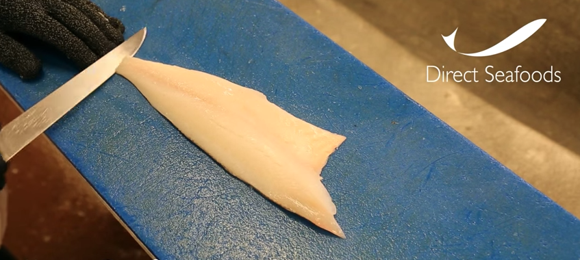 How to skin a Cod fillet / round fish fillet