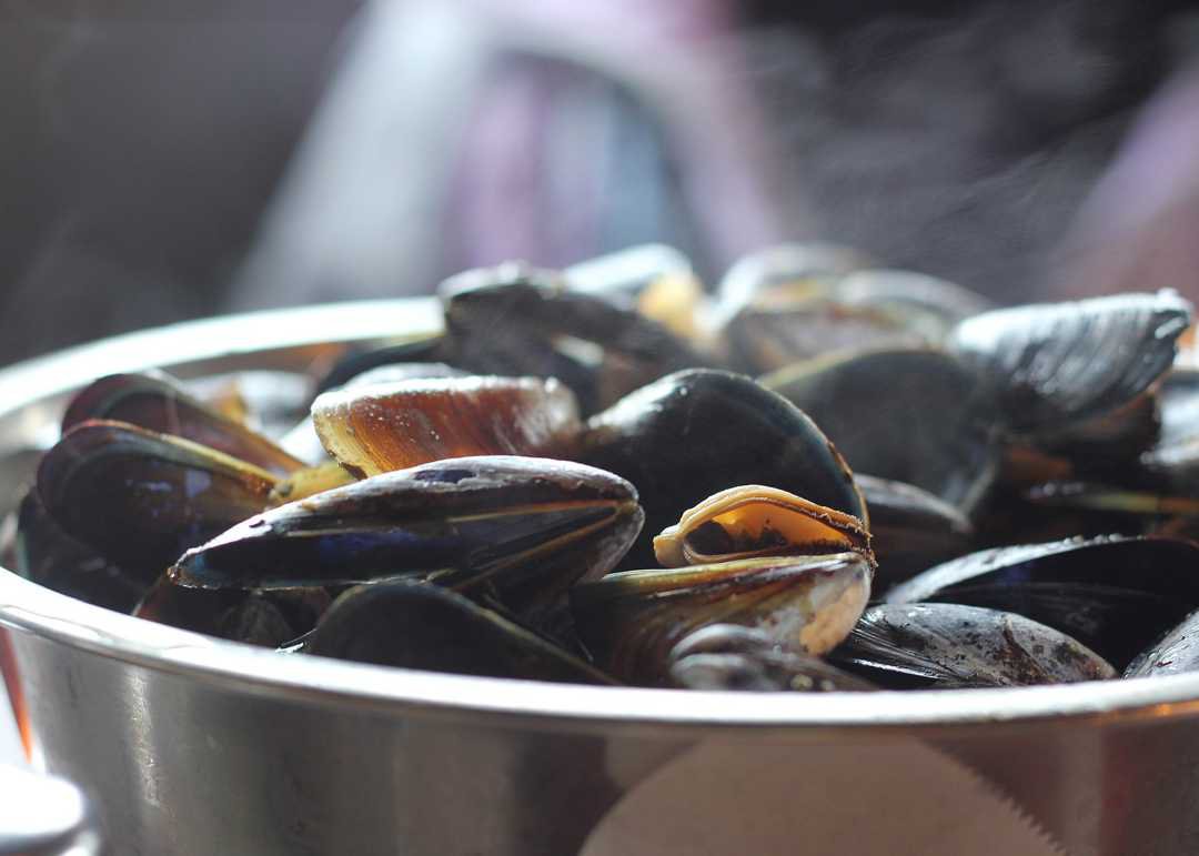 Cooked mussels